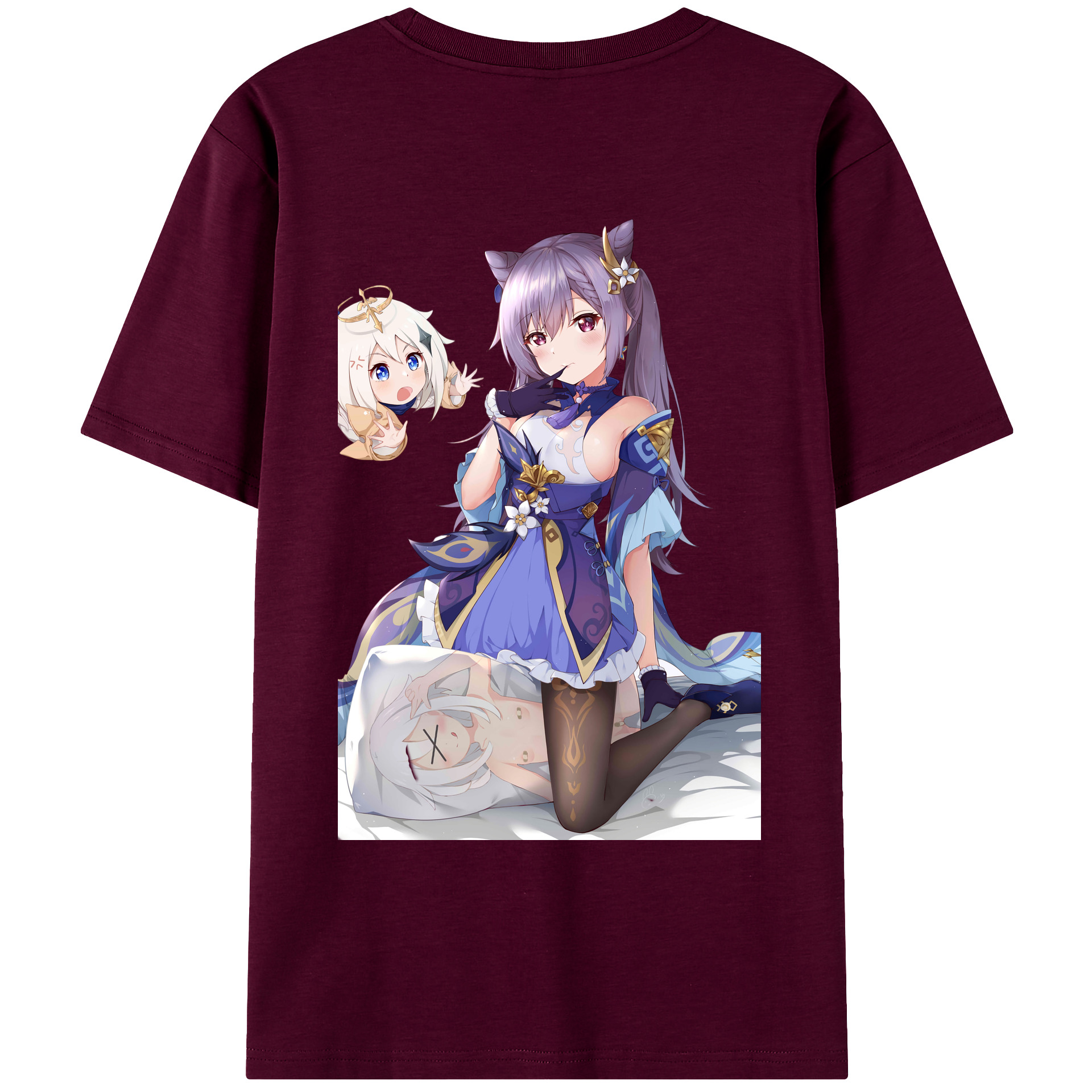 げんし神 刻晴 こくせい genshin Kokusei レディース半袖Tシャツ(バックプリント)